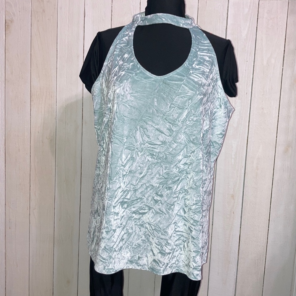Bold elements velvet tank Mint size XL